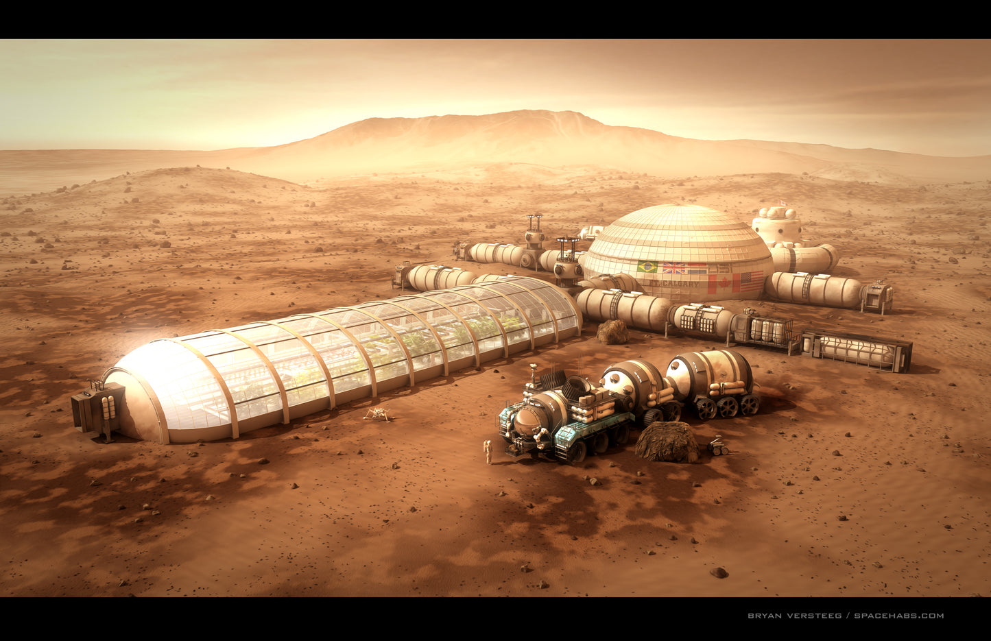 Bryan Versteeg Signed Print - Mars Ft. Calgary (cam 19)