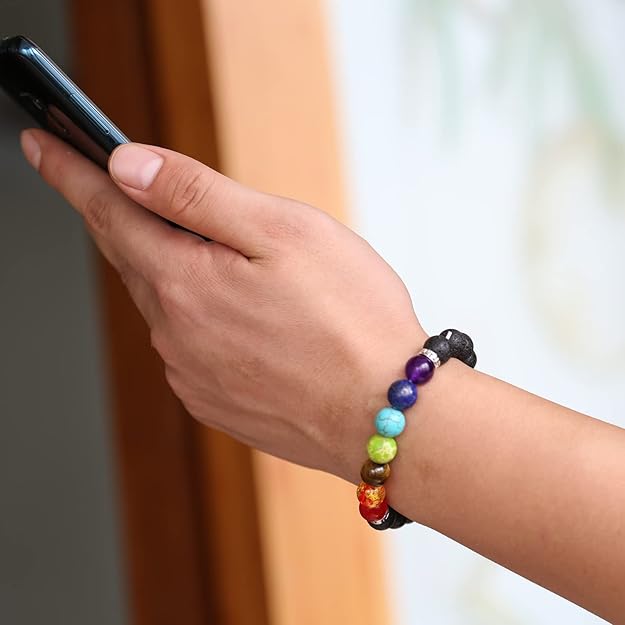 Solar System(ish) Lava Rock Bracelets
