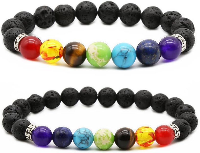 Solar System(ish) Lava Rock Bracelets