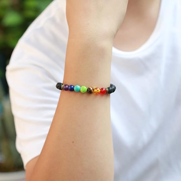 Solar System(ish) Lava Rock Bracelets