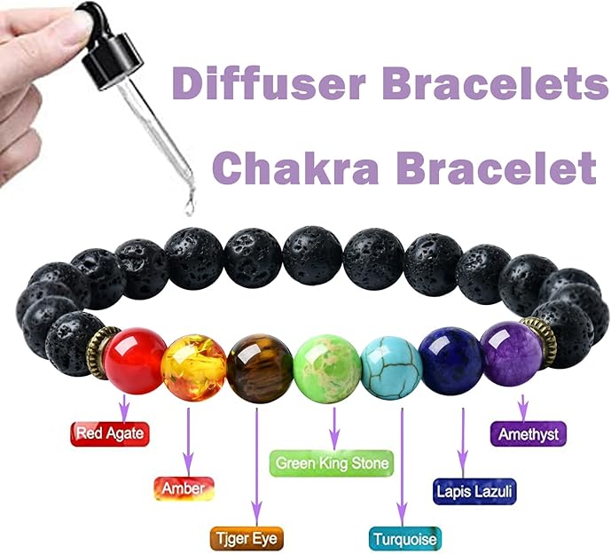 Solar System(ish) Lava Rock Bracelets