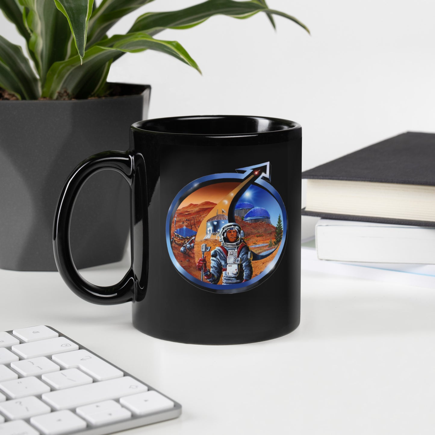 Mars Society Logo Mug - Black